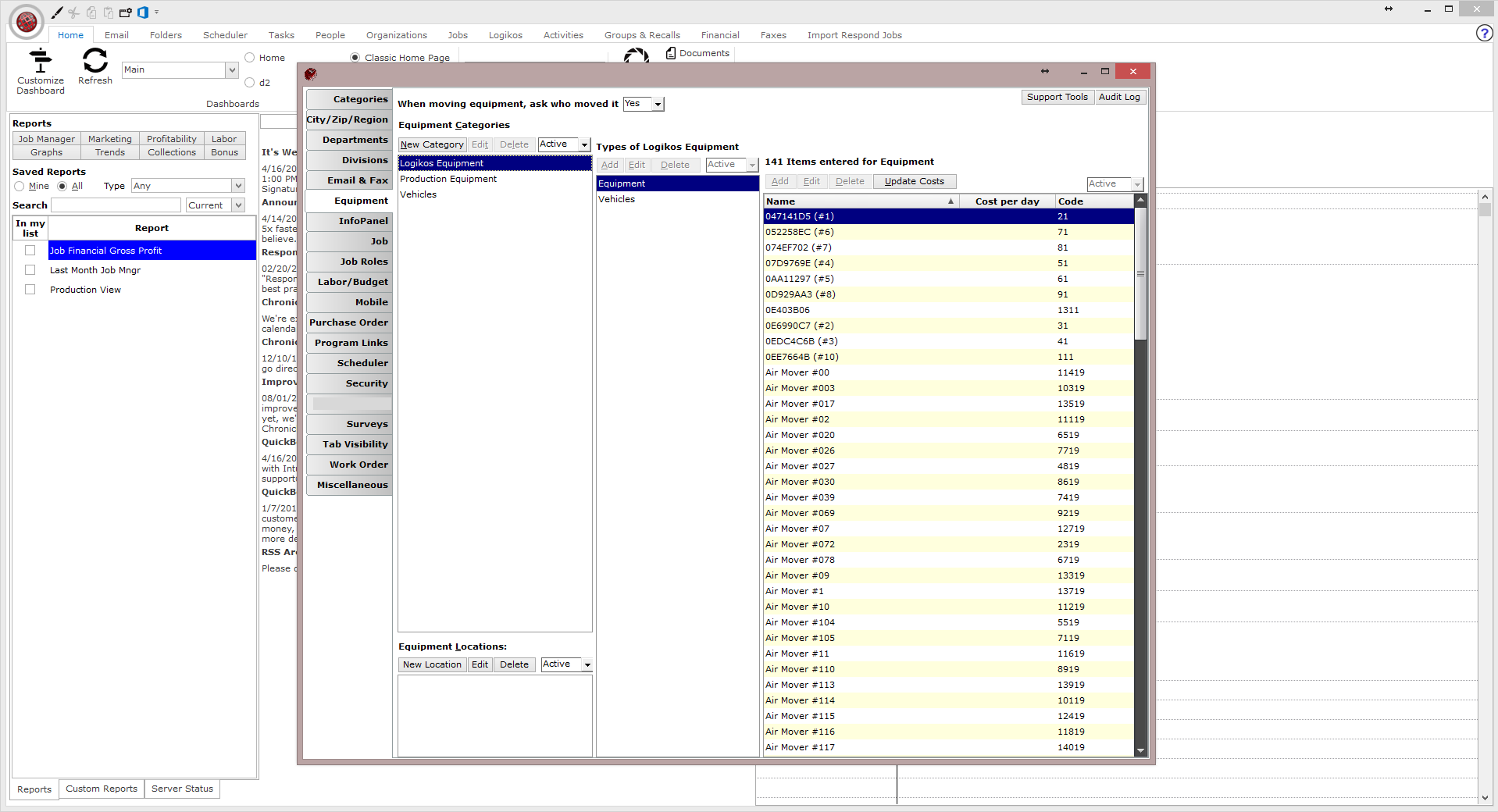 real time asset tracking chronicle business management software equipment tracking